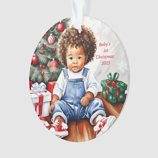 Baby's eerste kerstversiering ornament (voorkant)