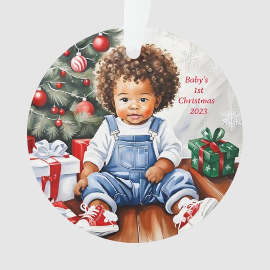 Baby's eerste kerstversiering ornament (voorkant)