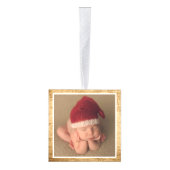 Baby's eerste kerstversiering | Rustisch hout Decoratie (Rechts)