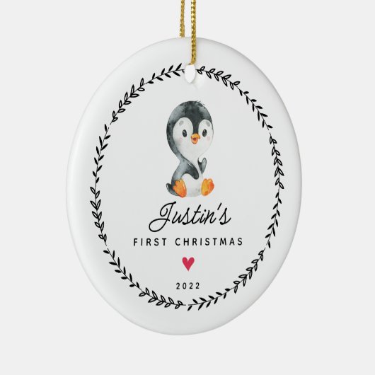 Baby's eerste kerstvierkant keramisch sieraad keramisch ornament (Rechts)