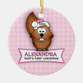 Baby's eerste kerstvierkant Ornament (Voorkant)