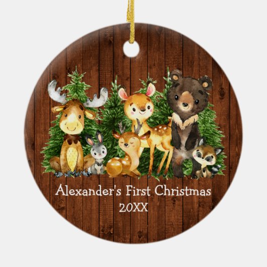 Baby's eerste kerstvietjes keramisch ornament (Achterkant)