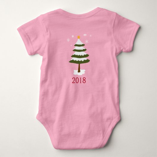  baby's eerste kerstvogel romper (Achterkant)