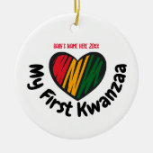 Baby's eerste Kwanzaa-versiering Keramisch Ornament (Voorkant)