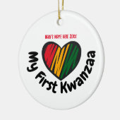 Baby's eerste Kwanzaa-versiering Keramisch Ornament (Links)