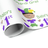 Baby's eerste mardi Gras Cadeaupapier (Rol Hoek)