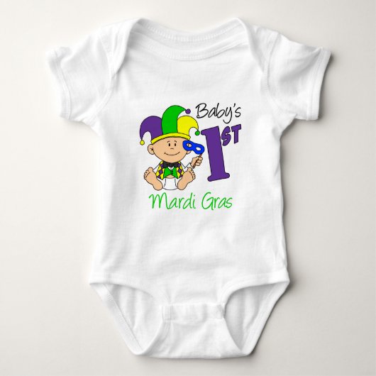 Baby's eerste mardi Gras Romper (Voorkant)