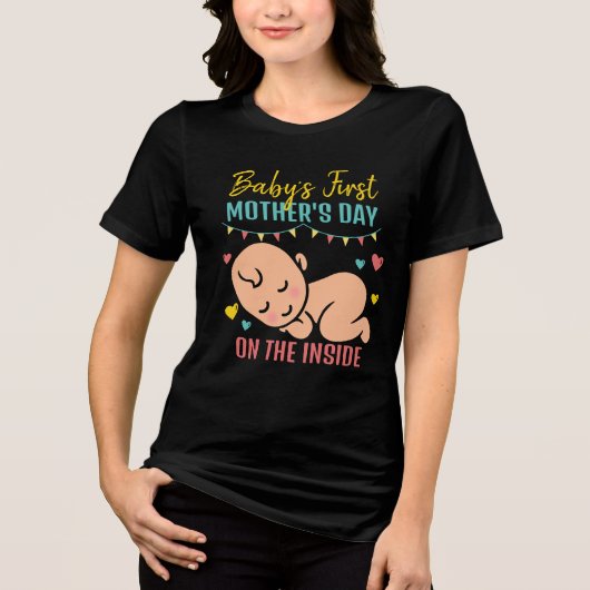 Baby's eerste Moederdag Cute T-Shirt (Voorkant)