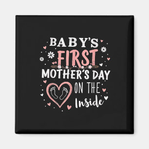 Baby's eerste Moederdag op de binnenkant zwangere Magneet