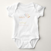 Baby's eerste nationale Button dag outfit Romper (Voorkant)