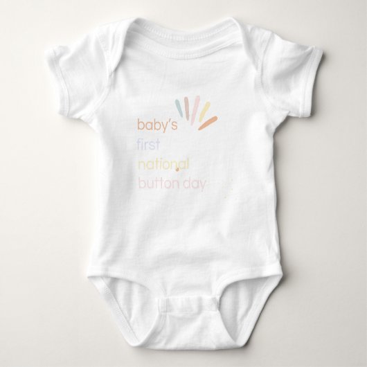 Baby's eerste nationale Button dag outfit Romper (Voorkant)