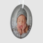 Baby's Eerste O Zalig kerstfeest 2 Foto Ornament (voorkant)