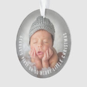 Baby's Eerste O Zalig kerstfeest 2 Foto Ornament (voorkant)