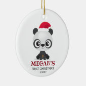 Baby's eerste ornament met Kerstmis Panda Beer (Rechts)
