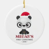 Baby's eerste ornament met Kerstmis Panda Beer (Achterkant)