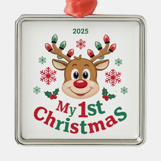Baby's eerste Ornament voor kerstrendieren (Voorkant)