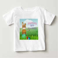 Baby's eerste paaseieren met T-shirt