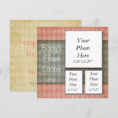 Baby's eerste paasfotokaart feestdagenkaart (Voorkant / Achterkant)