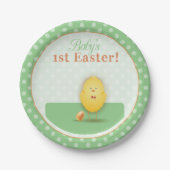 Baby's eerste paasgriet met eieren papieren bordje (Voorkant)