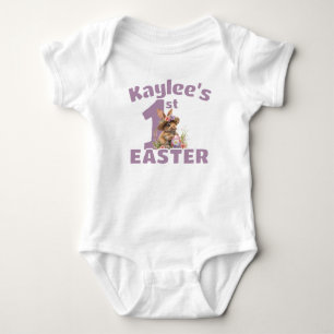 Baby's eerste paashaas eieren gepersonaliseerd romper