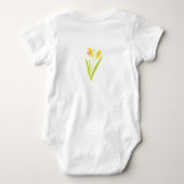 Baby's eerste paashaas tuin handgetekend ontwerp romper (Achterkant)