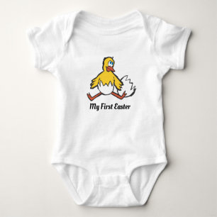 Baby's eerste paaskraag en kuiken romper