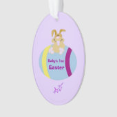 Baby's eerste paasovaal Ornament (voorkant)