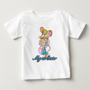 Baby's eerste paasse T-Shirt met een paarse muis