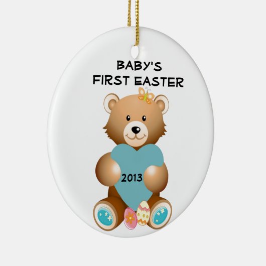 Baby's eerste paasteddybeer Ornament (Rechts)