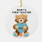 Baby's eerste paasteddybeer Ornament (Voorkant)