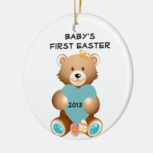 Baby's eerste paasteddybeer Ornament (Links)