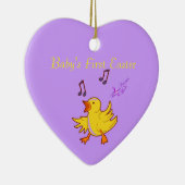 Baby's eerste paaszingende Ornament met hartslag (Rechts)