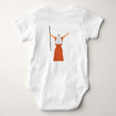 Baby's Eerste Pascha Schattigee Mozes Custom Naam Romper (Achterkant)