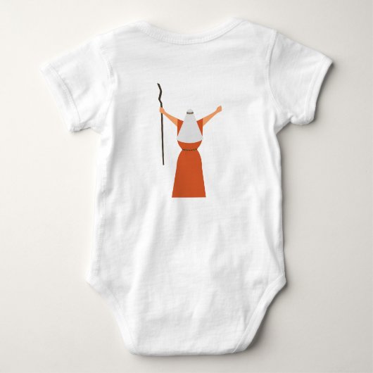 Baby's Eerste Pascha Schattigee Mozes Custom Naam Romper (Achterkant)