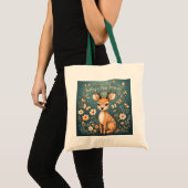 Baby's eerste Pasen bosdieren Baby Ree Boho Tote Bag (Voorkant (product))