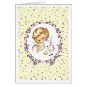 Baby's eerste Pasen. Engel met Lam Kaart (Voorkant)