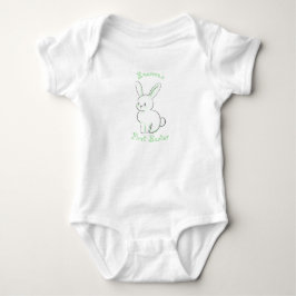 Baby's eerste Pasen met knuffel konijn zittend gro Romper