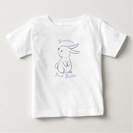 Baby's eerste Pasen met knuffel paarse konijn