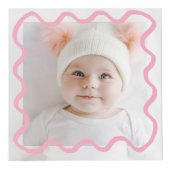 Baby's eerste Pasen Pastelkleurige Aangepaste Foto Kubus (Voorkant)