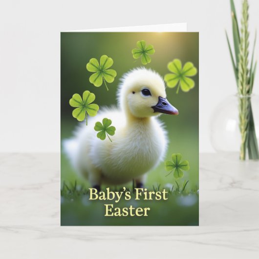 Baby's Eerste Pasen Scènekaart Kaart (Voorkant)