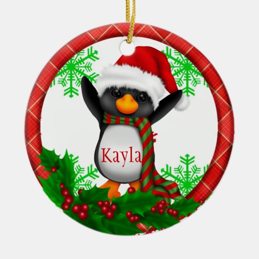 BABY'S eerste PENGUIN CHRISTMAS Ornament (Voorkant)