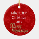 BABY'S eerste PENGUIN CHRISTMAS Ornament (Achterkant)