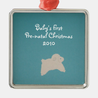 Baby's eerste, prenatale kerst, 2010 metalen ornament