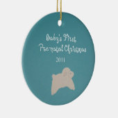 Baby's eerste prenatale kerst 2011 keramisch ornament (Rechts)