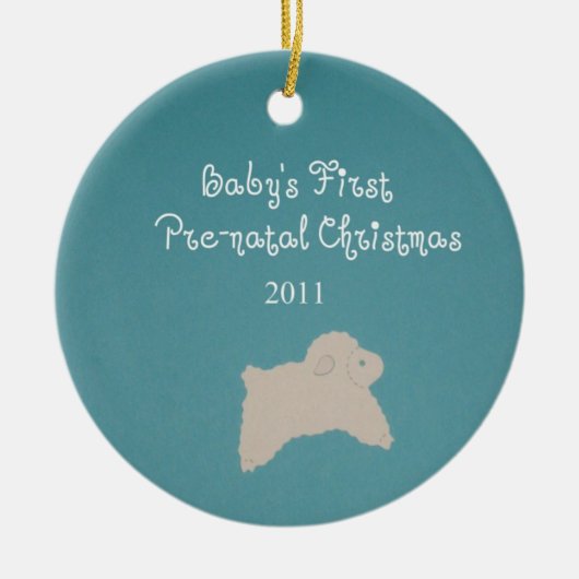 Baby's eerste prenatale kerst 2011 keramisch ornament (Voorkant)