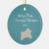 Baby's eerste prenatale kerst 2011 keramisch ornament (Links)