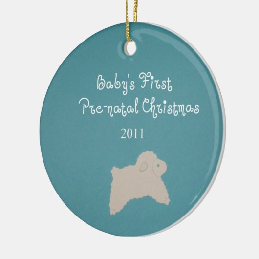 Baby's eerste prenatale kerst 2011 keramisch ornament (Links)