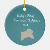 Baby's eerste prenatale kerst 2011 keramisch ornament (Achterkant)