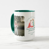 Baby's eerste religieuze kerstfoto mok (Voorkant links)