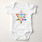 🍯 🍎🐟 Baby's eerste Rosh Hashanah Romper (Voorkant)